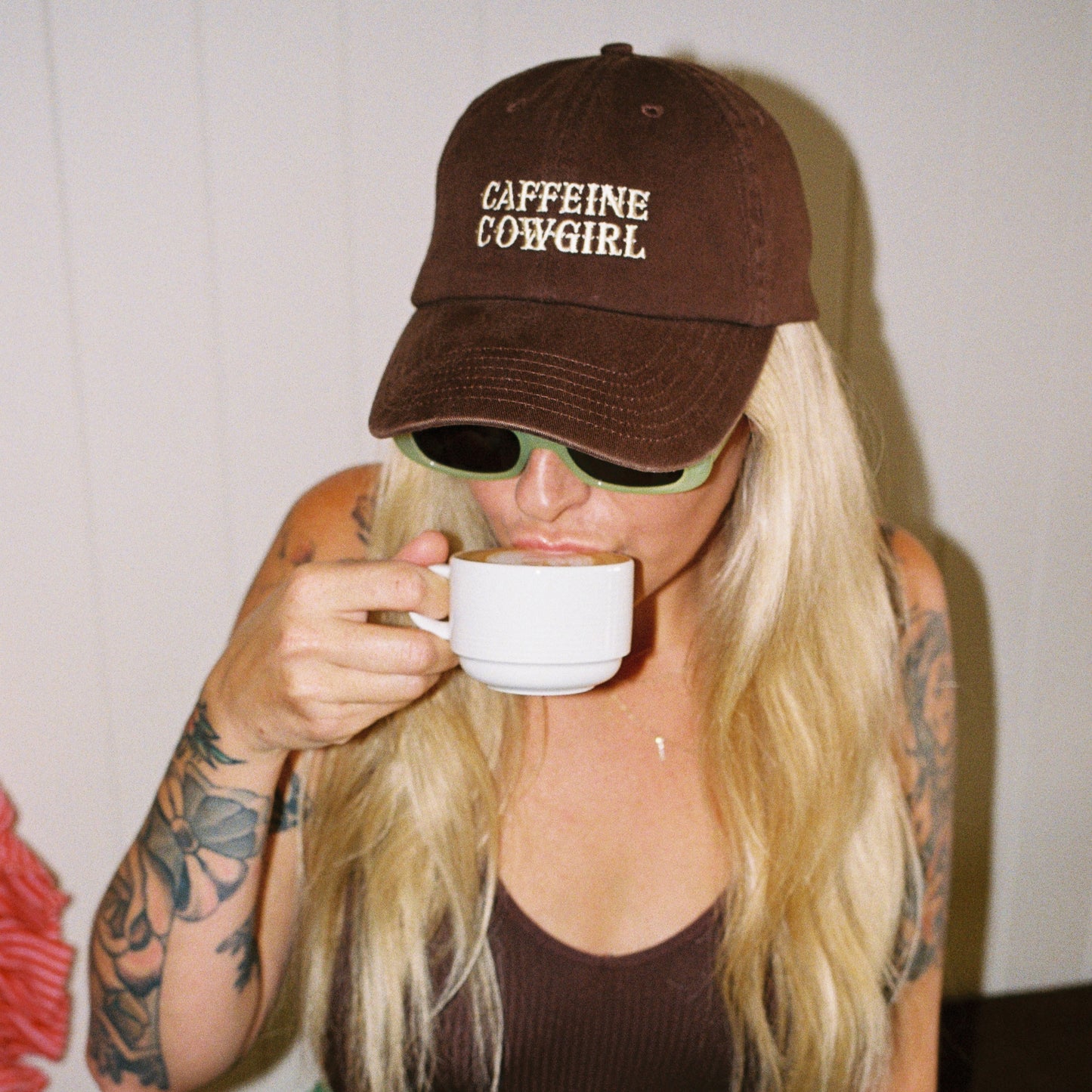 ‘CAFFEINE COWGIRL' DAD CAP