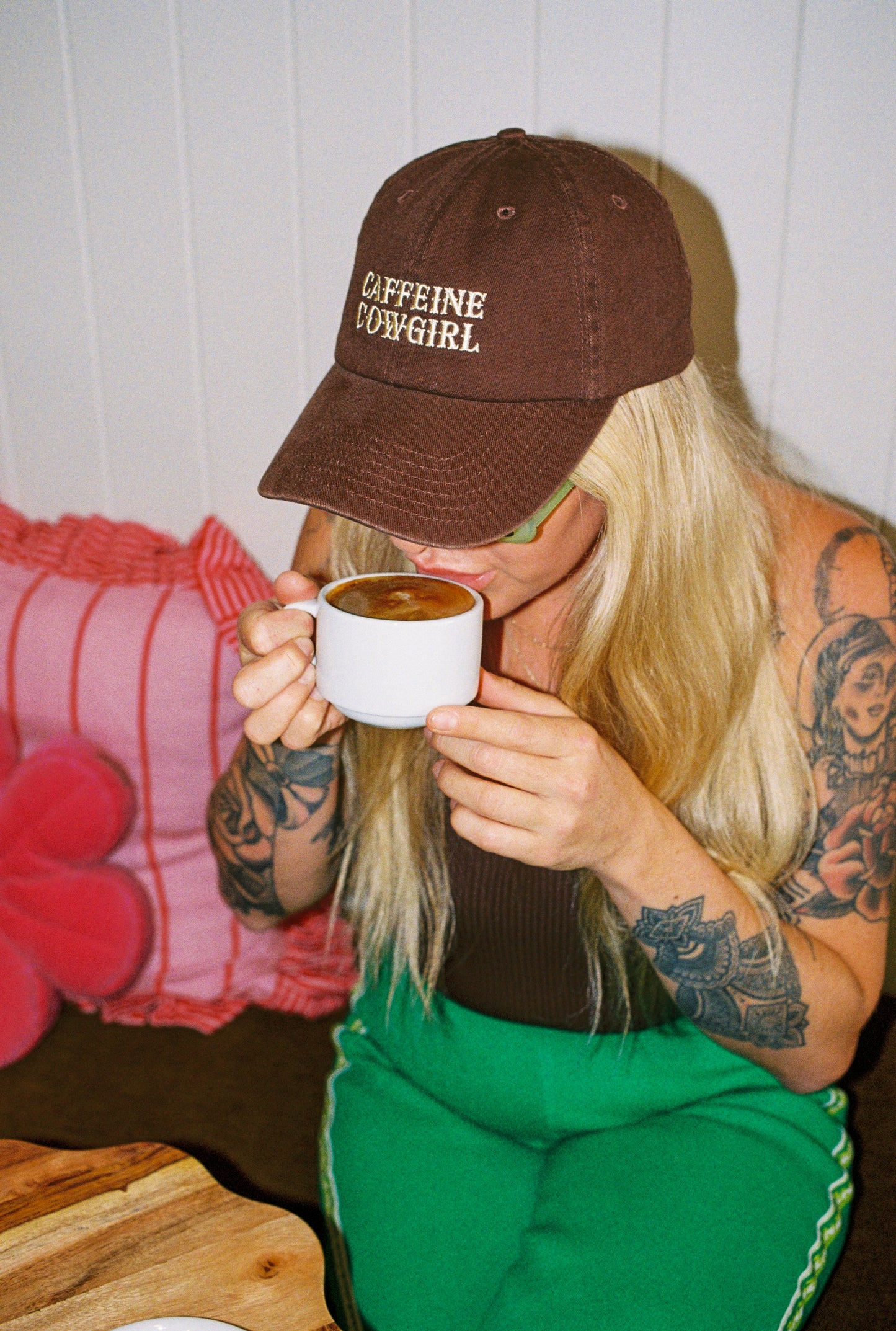 ‘CAFFEINE COWGIRL' DAD CAP