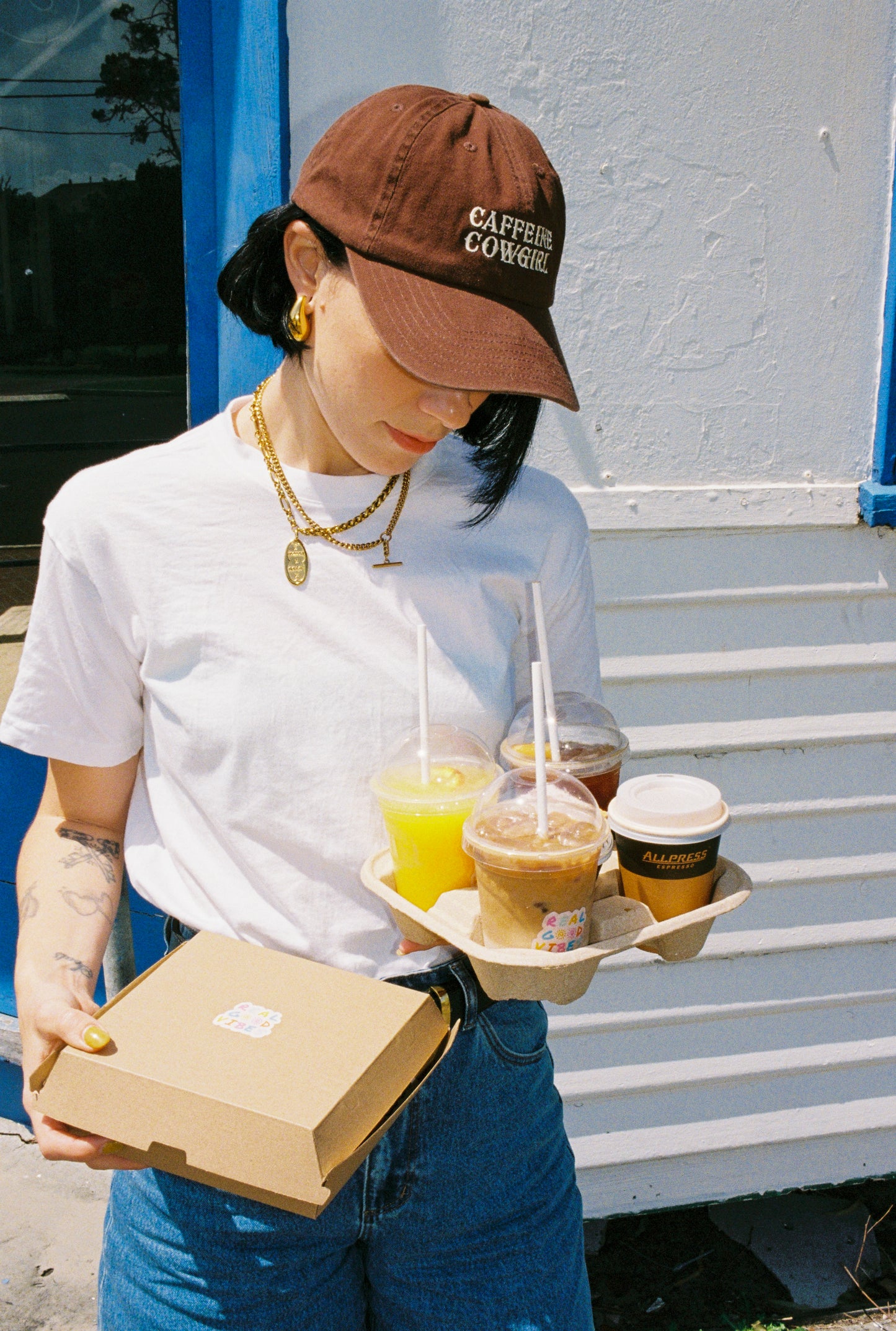 ‘CAFFEINE COWGIRL' DAD CAP
