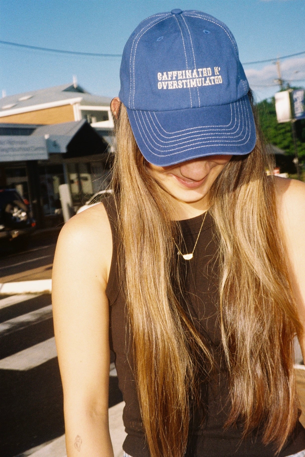 'CAFFEINATED N' OVERSTIMULATED' DAD CAP
