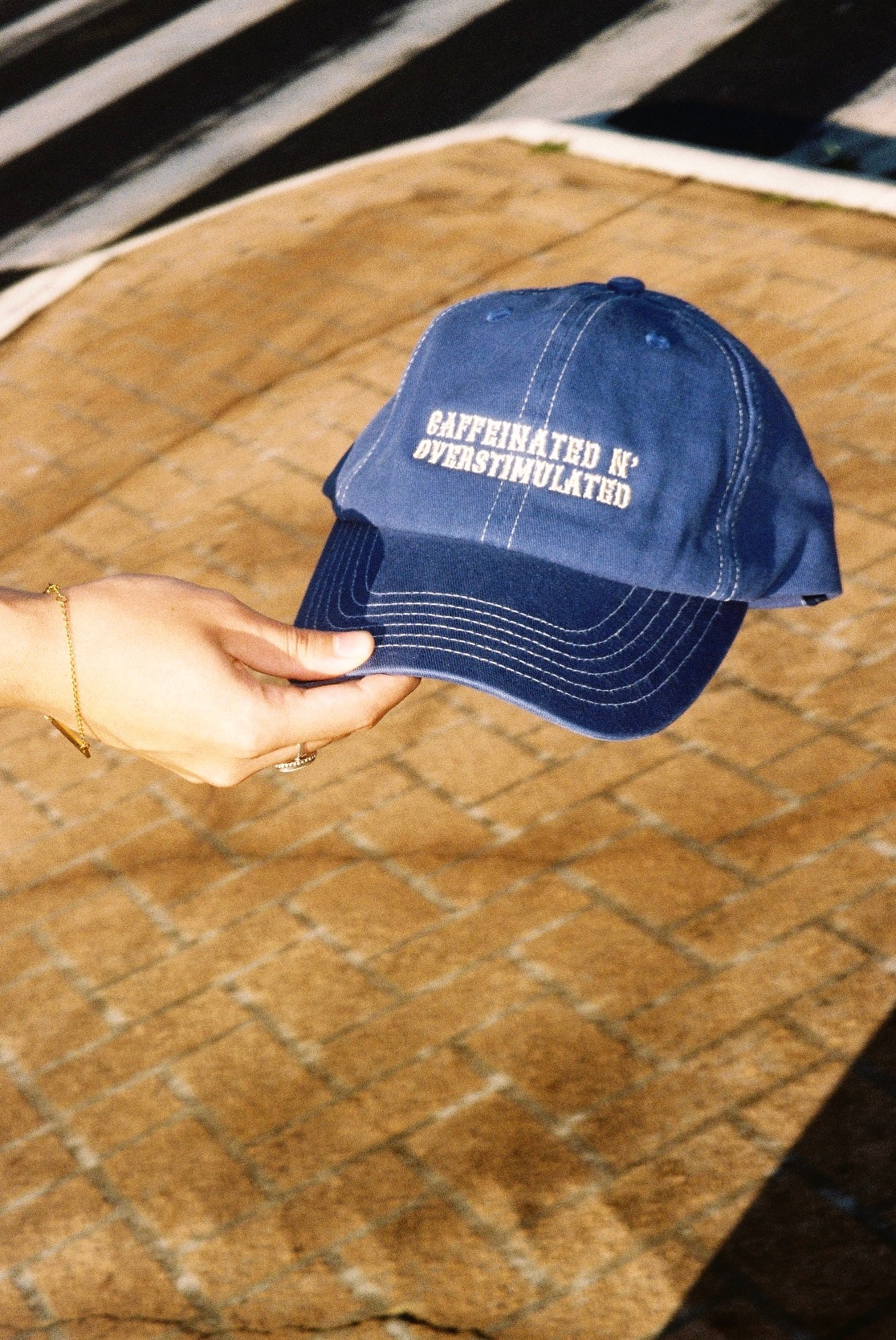 'CAFFEINATED N' OVERSTIMULATED' DAD CAP