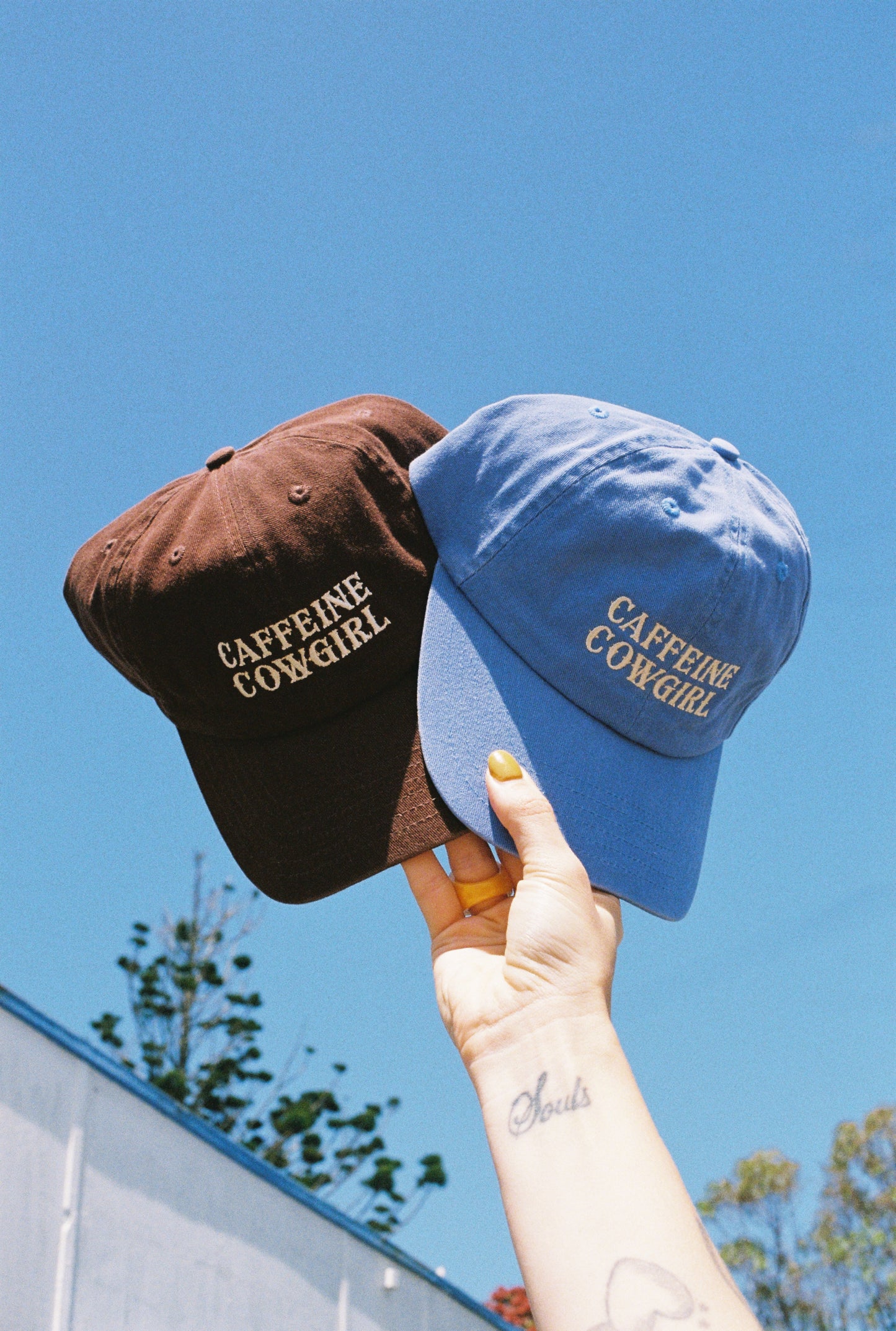 'CAFFEINE COWGIRL' DAD CAP