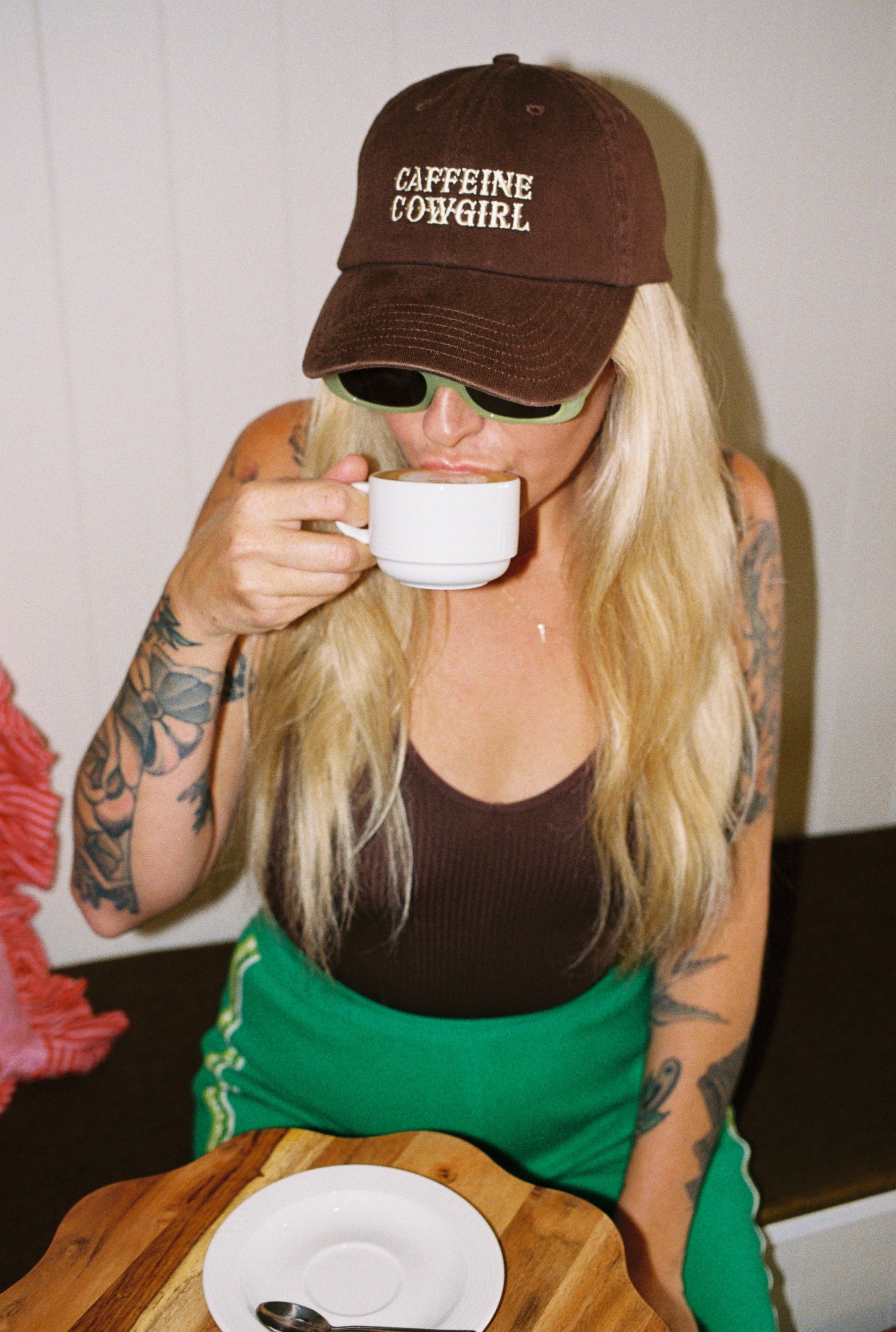 'CAFFEINE COWGIRL' DAD CAP