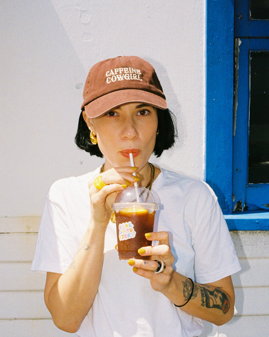 ‘CAFFEINE COWGIRL' DAD CAP