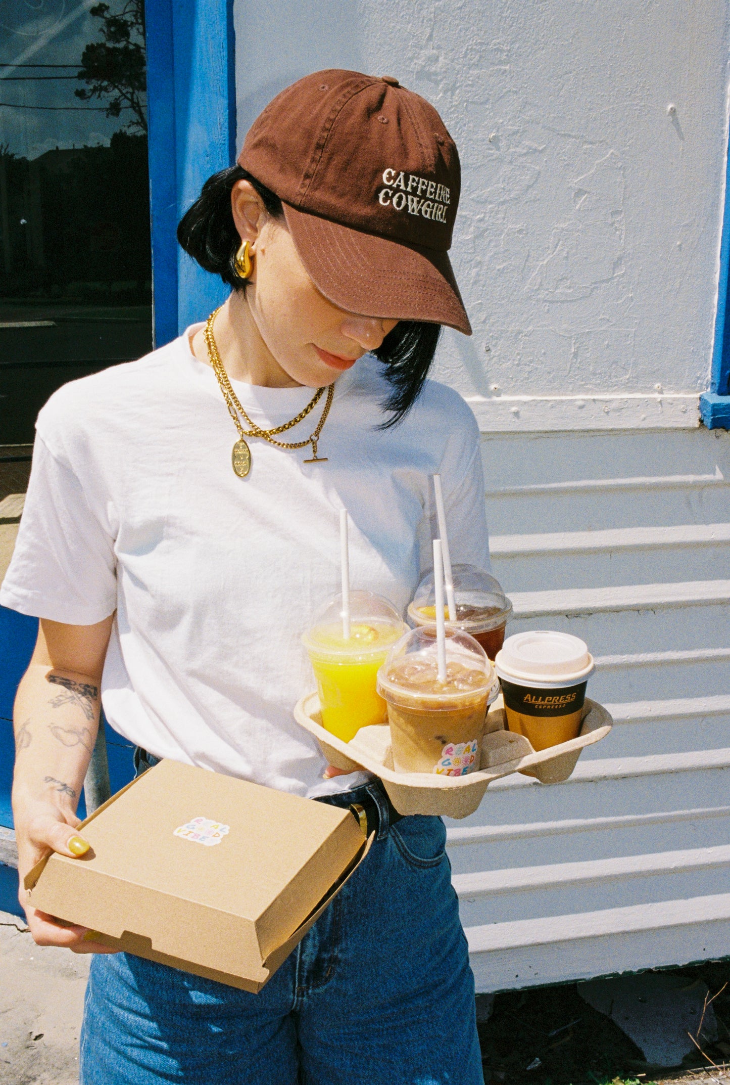 'CAFFEINE COWGIRL' DAD CAP